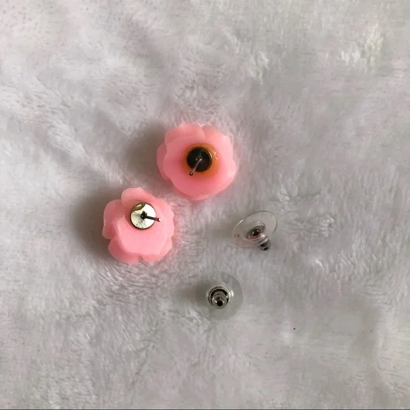 Pink Rose Studs - Picture 6 of 9